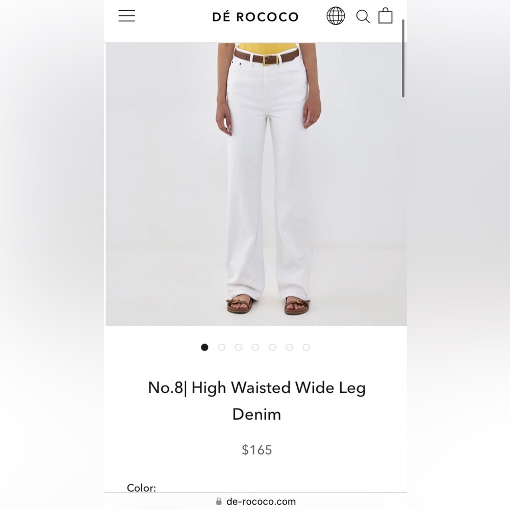 Dé Rococo high waisted white denim - Picture 12 of 14